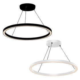 Circa LED Pendant Light 40w 800mm in Black or White Havit Commercial - HCP-64X13X, HCP-64X13X