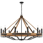 Darien 12 Pendant Light — Wood| Black