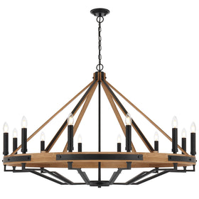 Darien 12 Pendant Light — Wood| Black