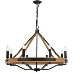 Darien 8 Pendant Light — Wood| Black
