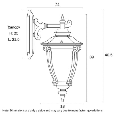 Delfino Outdoor Wall Light 1Lt