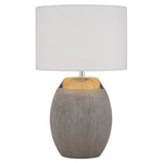 Dillion Ceramic Table Lamp — Silver| White