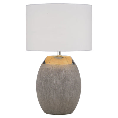 Dillion Ceramic Table Lamp — Silver| White