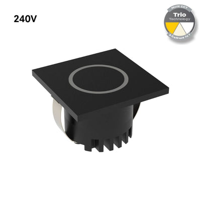 Domus AURA 240V SQR 3W LED TRIO IP20 Steplight