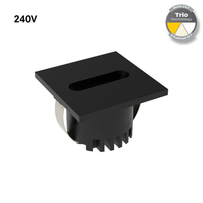 Domus AURA 240V SQR 3W LED TRIO IP20 Steplight