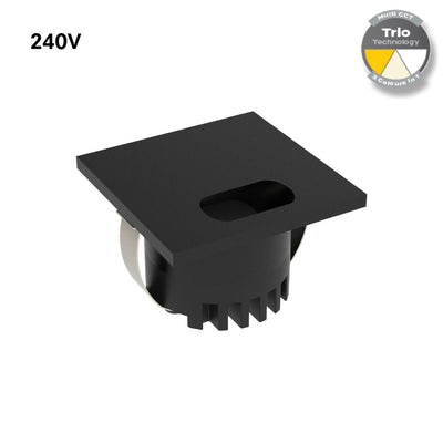 Domus AURA 240V SQR 3W LED TRIO IP20 Steplight