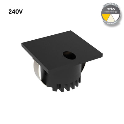 Domus AURA 240V SQR 3W LED TRIO IP20 Steplight