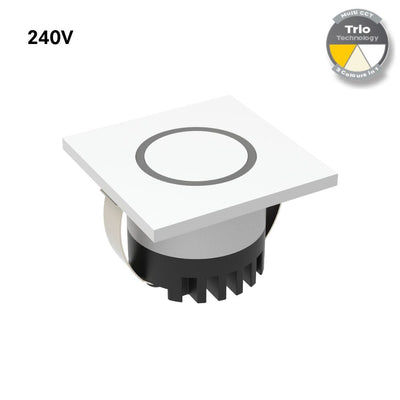 Domus AURA 240V SQR 3W LED TRIO IP20 Steplight