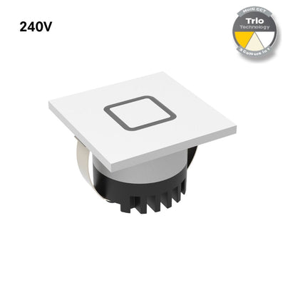 Domus AURA 240V SQR 3W LED TRIO IP20 Steplight