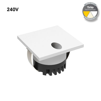Domus AURA 240V SQR 3W LED TRIO IP20 Steplight