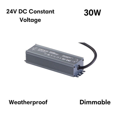 Domus DRIVER-24V-IP67-DIM - 30W/60W/100W/150W/200W 24V DC Constant Voltage Dimmable Outdoor LED Driver