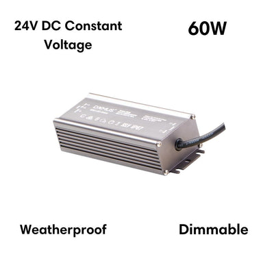 Domus DRIVER-24V-IP67-DIM - 30W/60W/100W/150W/200W 24V DC Constant Voltage Dimmable Outdoor LED Driver