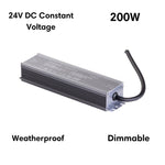 Domus DRIVER-24V-IP67-DIM - 30W/60W/100W/150W/200W 24V DC Constant Voltage Dimmable Outdoor LED Driver