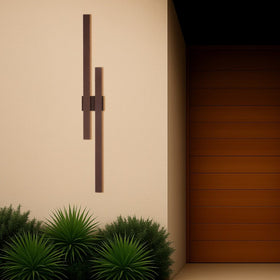 Ebiza Twin LED Exterior Wall Light — lifestyle