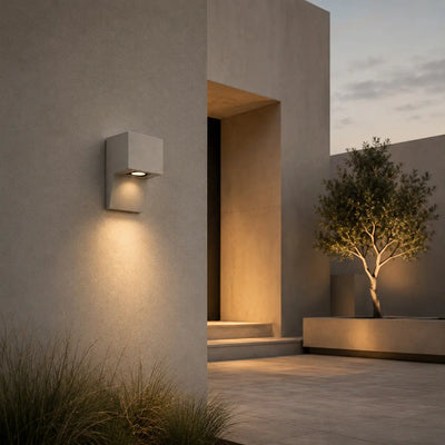 Engar Gypsum Exterior Wall Light — lifestyle