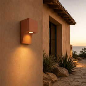 Engar Gypsum Exterior Wall Light — lifestyle