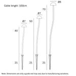 Enoki 24V Exterior LED Post Spike Light Set Of 3
