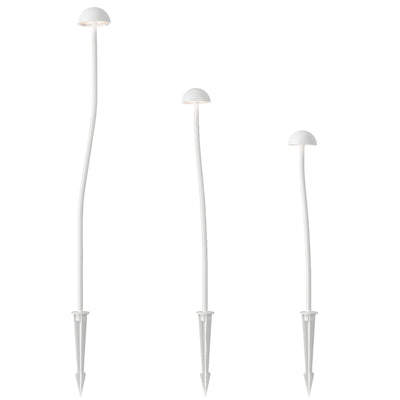 Enoki 24V Exterior LED Post Spike Light Set Of 3 — White