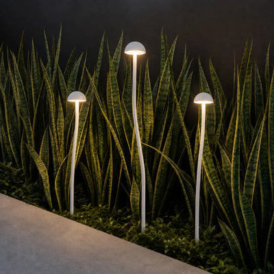 Enoki 24V Exterior LED Post Spike Light Set Of 3 — lifestyle