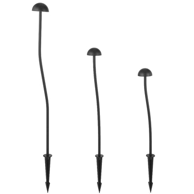 Enoki 24V Exterior LED Post Spike Light Set Of 3 — Black