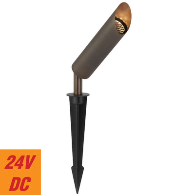 Eslen 24V Exterior LED Spike Spot Light — Antique Brass