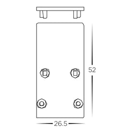 End Caps to suit Deep Low Voltage Track in Black Havit Commercial - HCP-10291-HE-EC