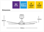 Colombo 132cm DC Ceiling Fan