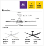 Clare 135cm AC Ceiling Fan with B22 Light