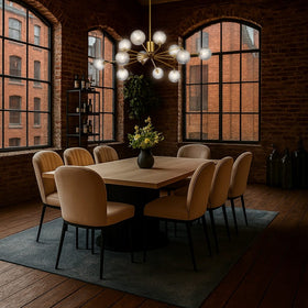 FELTON 12 LIGHT PENDANT BLACK — lifestyle