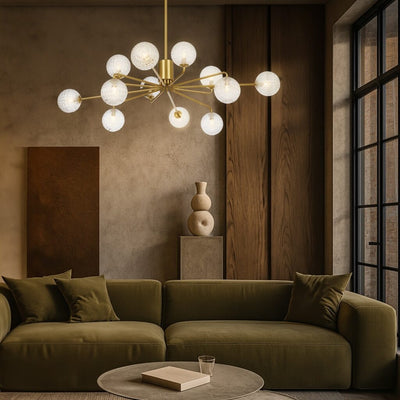 FELTON 12 LIGHT PENDANT BLACK — lifestyle