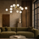 FELTON 12 LIGHT PENDANT ANTIQUE GOLD — lifestyle