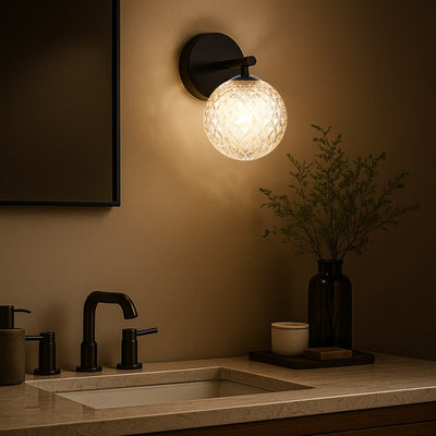 FELTON 1 LIGHT WALL LIGHT BLACK — lifestyle