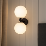 FELTON 2 LIGHT WALL LIGHT BLACK — lifestyle