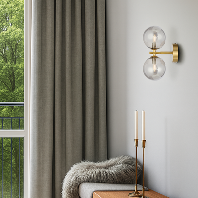 FELTON 2 LIGHT WALL LIGHT BLACK — lifestyle