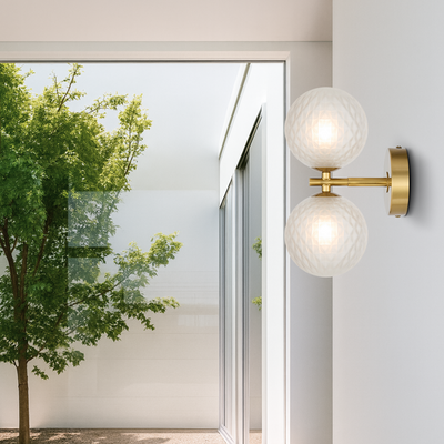 FELTON 2 LIGHT WALL LIGHT BLACK — lifestyle