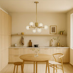 FELTON 6 LIGHT PENDANT BLACK — lifestyle