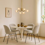 FELTON 6 LIGHT PENDANT ANTIQUE GOLD — lifestyle