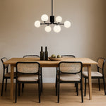 FELTON 6 LIGHT PENDANT BLACK — lifestyle