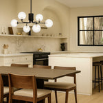 FELTON 6 LIGHT PENDANT ANTIQUE GOLD — lifestyle