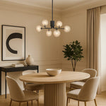 FELTON 6 LIGHT PENDANT ANTIQUE GOLD — lifestyle