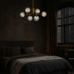 FELTON 6 LIGHT PENDANT ANTIQUE GOLD — lifestyle