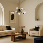 FELTON 9 LIGHT PENDANT ANTIQUE GOLD — lifestyle