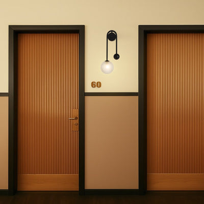 FELTON ARM WALL LIGHT BLACK — lifestyle