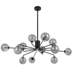 FELTON 12 LIGHT PENDANT BLACK