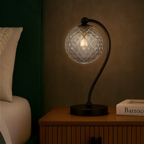 FELTON TABLE LAMP BLACK MARBLE — lifestyle