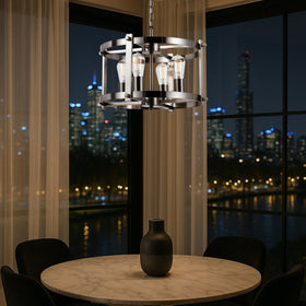 Modern 4 Light Pendant Light — lifestyle
