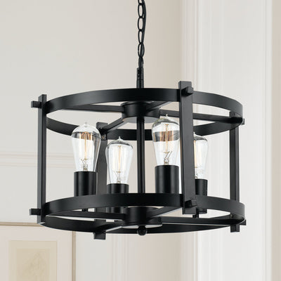 Modern 4 Light Pendant Light — lifestyle