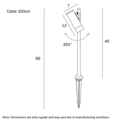 Flank 24V Exterior LED Post Spike Light