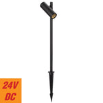 Flank 24V Exterior LED Post Spike Light — Black
