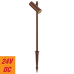 Flank 24V Exterior LED Post Spike Light — Rust
